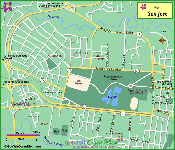 San Jose West Map