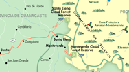 Mapa del Área de Monteverde