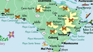 Mapa de la Península de Nicoya
