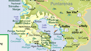 Mapa de Puntarenas Sur