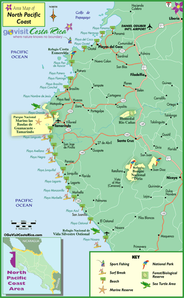 playa tamarindo costa rica map Splash In The Turquoise Waters Of Tamarindo Costa Rica A City playa tamarindo costa rica map