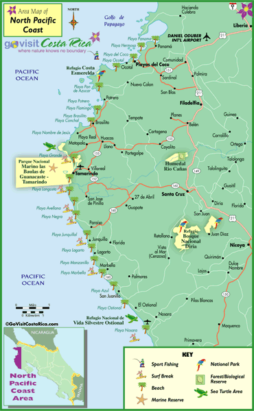 langosta beach costa rica map Explore The Sun And Surf Of Playa Langosta On The Pacific Coast Of langosta beach costa rica map